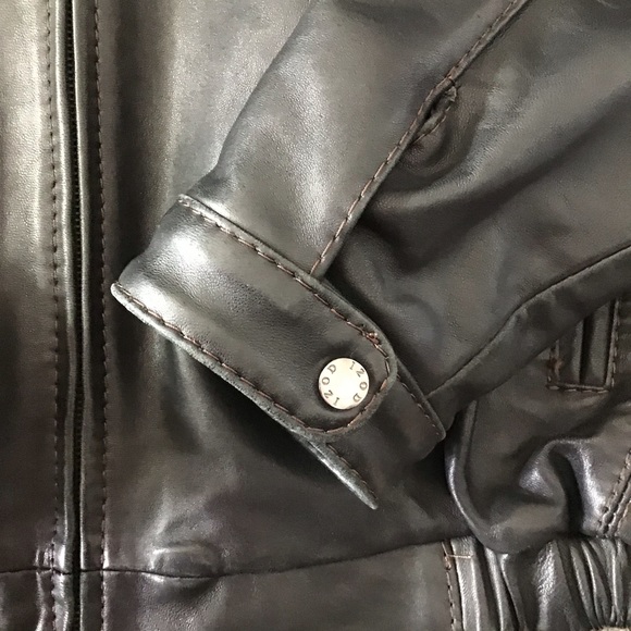 Oversized Leather jacket bomber large top gun mens izod vintage - Picture 2 of 13